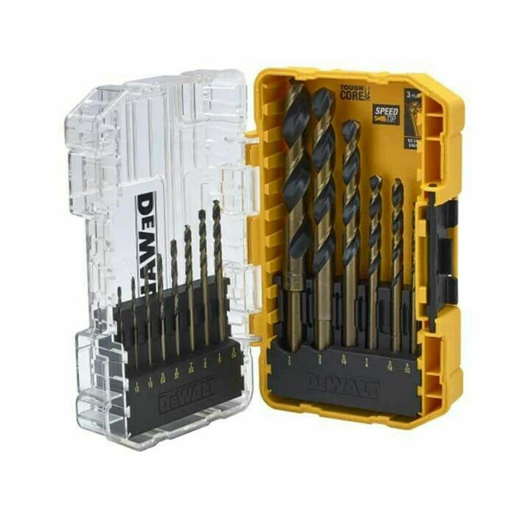 Dewalt Metal Drill Bit Set 14 Pieces HSSG, Black/Yellow BuysBest