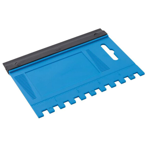 Silverline Combination Squeegee Spreader 125 x 95mm - 6mm Teeth - Blue/Black - Image 3