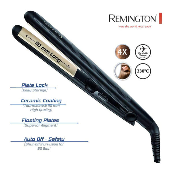 Remington Ceramic Straight 230C Slim Hair Straightener 4 x Protection - Image 2