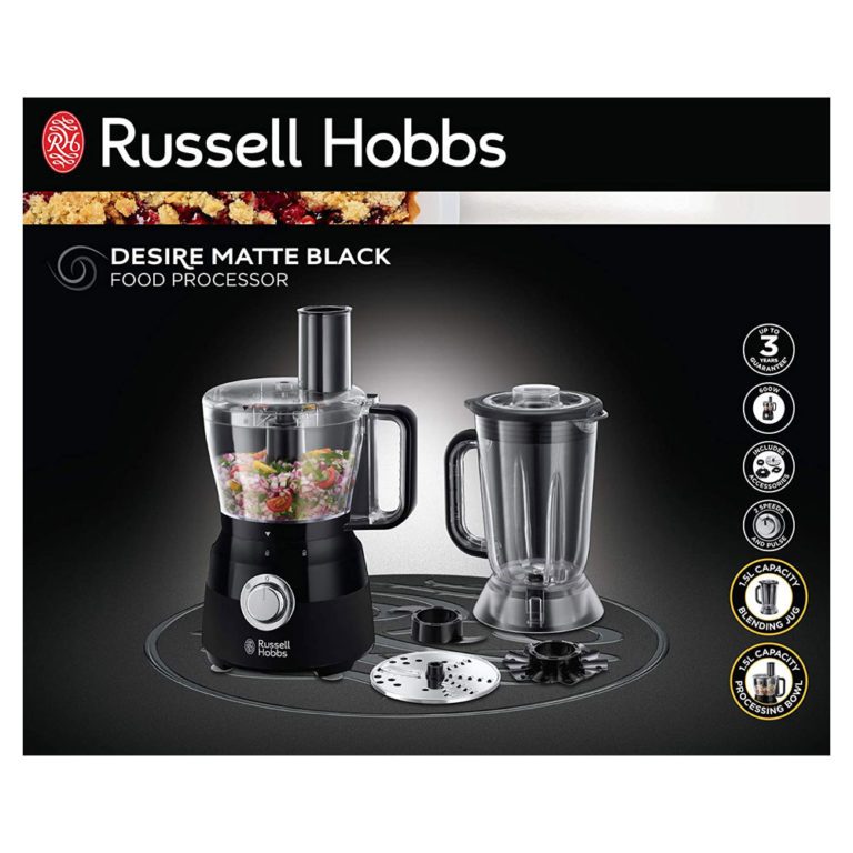 Russell Hobbs Desire Food Processor, Food Mixer with 5 Chopping 1.5