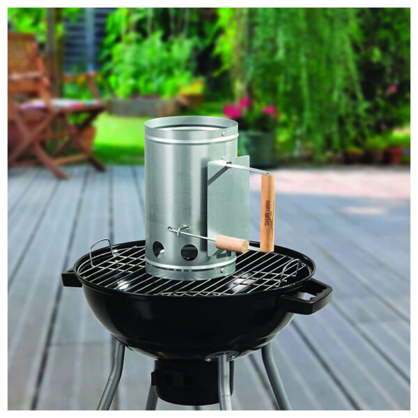 Hairy Bikers Easy Releasing Coal Chimney Starter with Galvanised Sheet Finish - Image 2