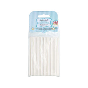 KitchenCraft Sweetly Does It Paper Cake Pop Sticks 50 Pack (10 cm) – White