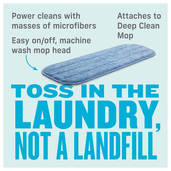 E-Cloth Deep Clean Mop Head Microfiber (Damp Mop) - Blue - Image 4