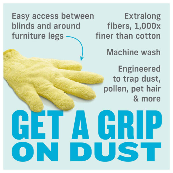 E-Cloth High Performance Dusting Glove Premium Microfiber - Yellow - Image 5