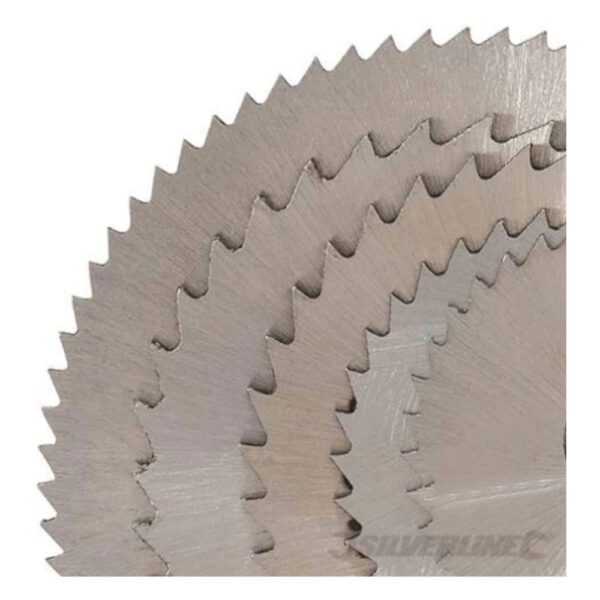 Silverline HSS Saw Disc Set of 6pce 22, 25, 32, 35 & 44mm - Silver - Image 2