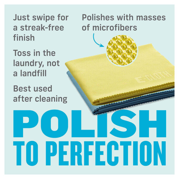 E-Cloth Glass & Polishing Cloth - Twin Pack - Image 3