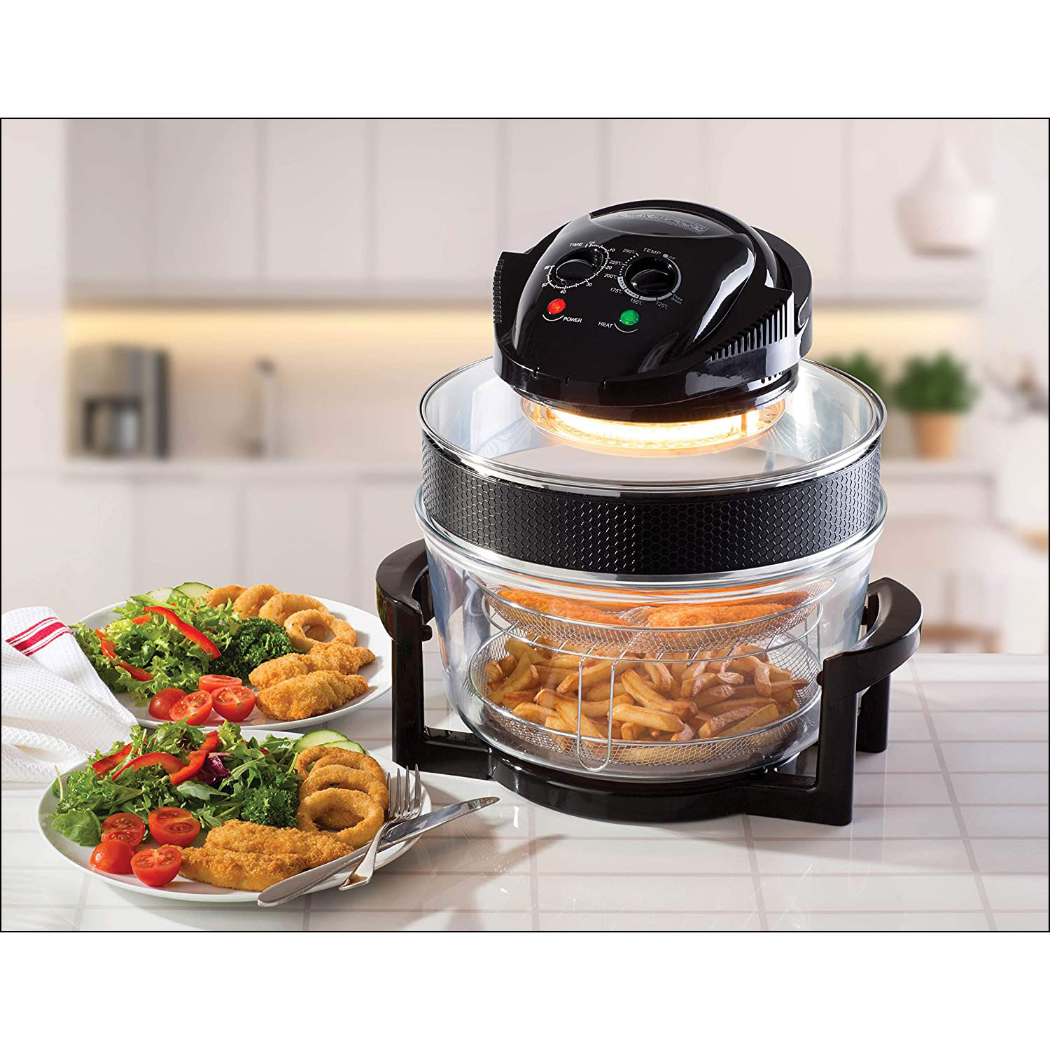 Daewoo Deluxe 17L 1300W Halogen Air Fryer with an Extension Ring BuysBest