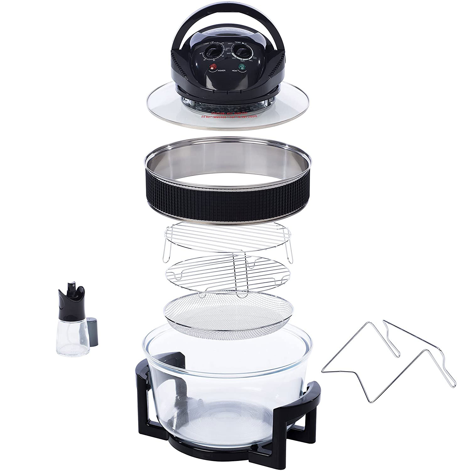 Daewoo Deluxe 17L 1300W Halogen Air Fryer with an Extension Ring BuysBest