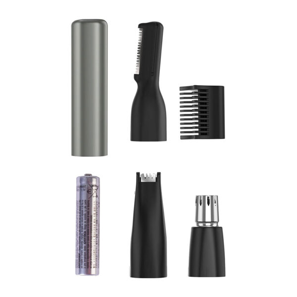 Wahl 3 In 1 Men And Women Micro Finisher Lithium Detail Trimmer For Nose Ear And Eyebrow Trimmer - Silver/Black - Image 2