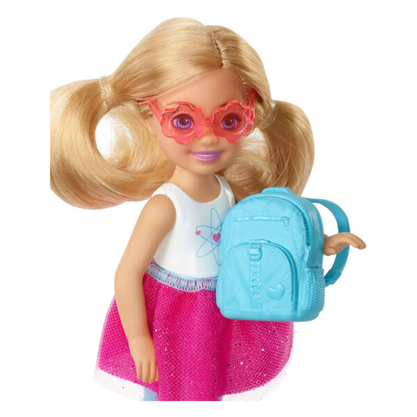 Barbie Chelsea Travel Doll Blonde with Puppy Carrier And Accessories - Image 3