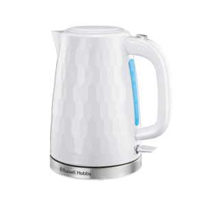 Russell Hobbs Contemporary Honeycomb Cordless Electric Jug Kettle 3000 W 1.7 Litres – White