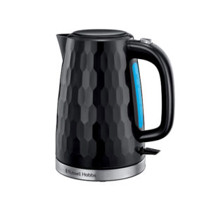 Russell Hobbs Contemporary Honeycomb Cordless Electric Jug Kettle 3000 W 1.7 Litres – Black