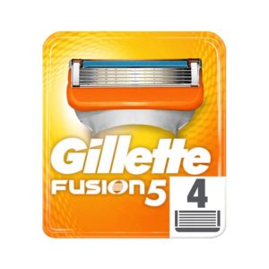 Gillette Fusion 5 Manual Blades 4S With Five Anti-Friction Blades – Helping Reduce Pressure Per Blade For A Comfortable Shave (vs Mach3)