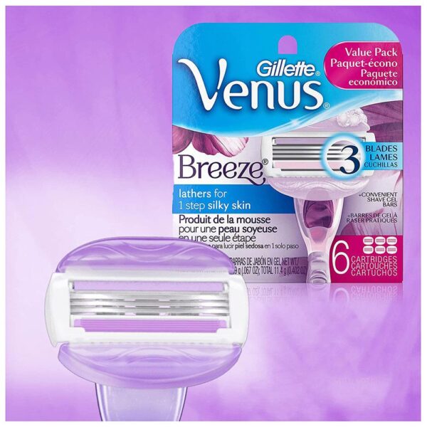 Gillette Venus Spa Breeze Razor Blades Comfort glide - 8 pack - Image 2