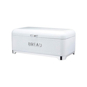 KitchenCraft Lovello Textured Bread Bin – Ice White