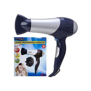 Omega Hair Dryer with Three Heat and Two Speed, 2200 W