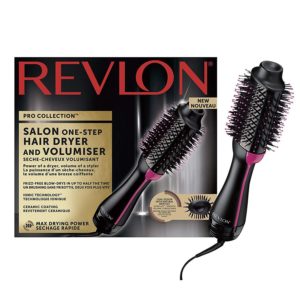 Revlon Pro Collection Salon One Step Hair Dryer And Volumiser Hot Air Stylers – Black/Pink
