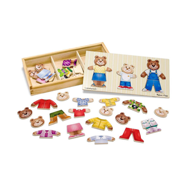 Melissa & Doug Bear Family Dress-Up Puzzle - Image 3