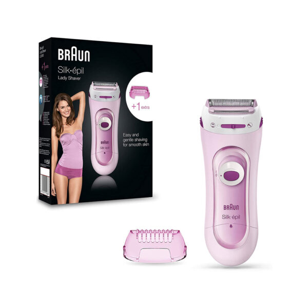 Braun Silk-Epil Lady Shaver Electric Shaver With Trimmer Cap - Pink - Image 6