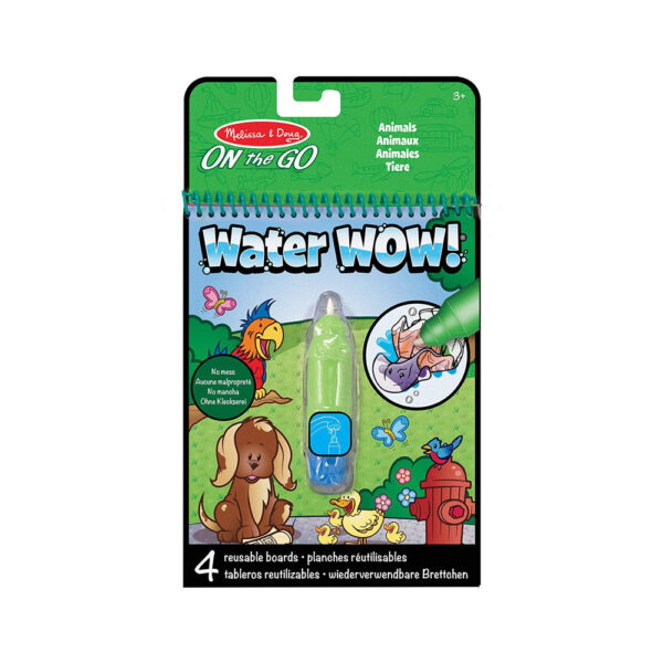 Melissa & Doug On the Go Water Wow! Animals Water Reveal Pad - No Mess Painting For Kids! - Multicolor