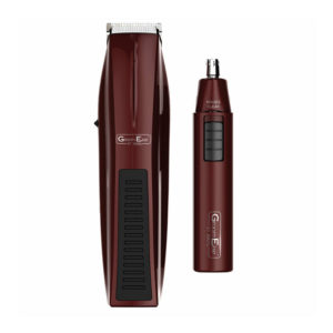 Wahl GroomEase Trimmer Shaver Gift Set Nose/Ear/Beard Hair Battery Power – Maroon