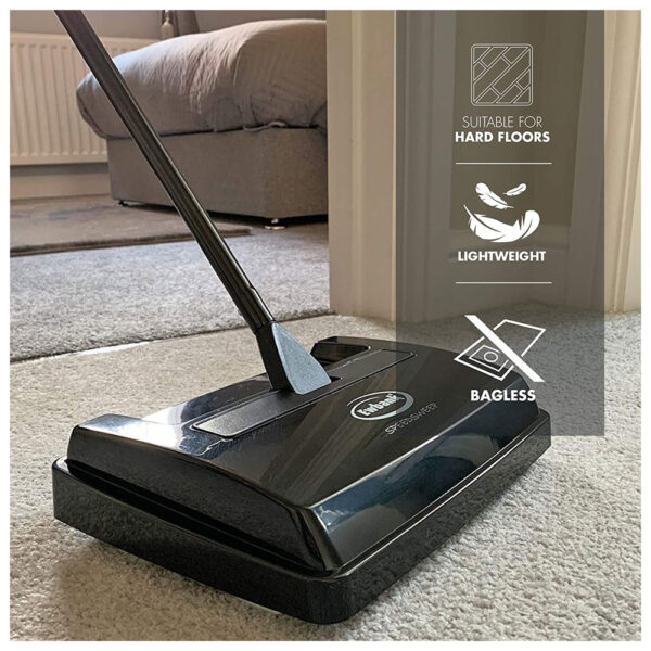 Ewbank Light Weight Handy Manual Speed Sweep Carpet Sweeper Cleaner Black - Image 8