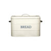 KitchenCraft Living Nostalgia Large Metal Bread Bin, 34 x 21.5 x 25 cm In Cream