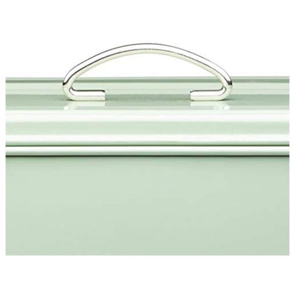 KitchenCraft Living Nostalgia Large Metal Bread Bin, 34 x 21.5 x 25 cm In Sage Green - Image 2