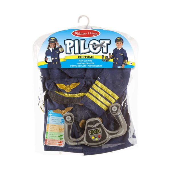 Melissa & Doug Pilot Role Play Costume Set - Multicolor - Image 4