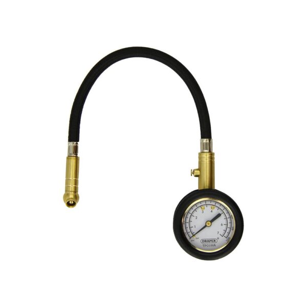 Draper 69924 Tyre Pressure Gauge with Flexible Hose