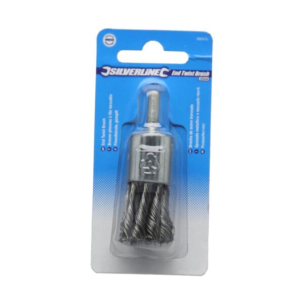 Silverline Steel Wire End Twist Brush 22mm - 6mm Shank