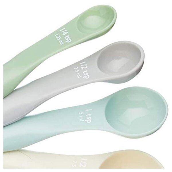 KitchenCraft Colorworks Classics Colors Five Piece Plastic Measuring Spoon - Set of 5 - Image 3