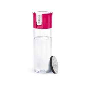 Brita Fill & Go Vital Water Bottle 600ml & 1 MicroDisc Filter – Pink