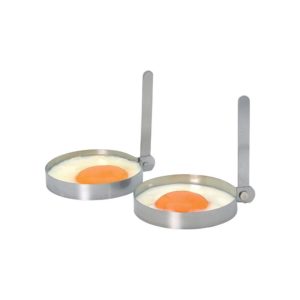 KitchenCraft Stainless Steel Round Egg Rings For Frying 8.5 cm Set of 2 – Silver