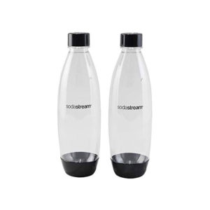 SodaStream Twinpack Fuse Carbonating Bottles 2 x 1 Litre  black