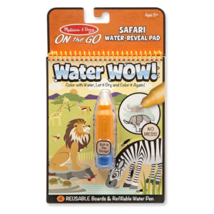 Melissa & Doug On the Go Water Wow! Safari Water Reveal Pad – No Mess Painting For Kids! – Multicolor