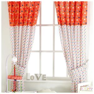 Red Kite Cotton Tail And Friends And Friends Tab Top Curtains