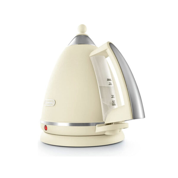 Delonghi Argento Flora Electric Jug Kettle Stainless Steel 3000 W 1.7 Litre - Beige - Image 2