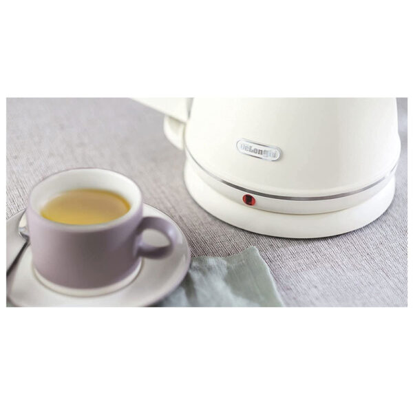 Delonghi Argento Flora Electric Jug Kettle Stainless Steel 3000 W 1.7 Litre - Beige - Image 5