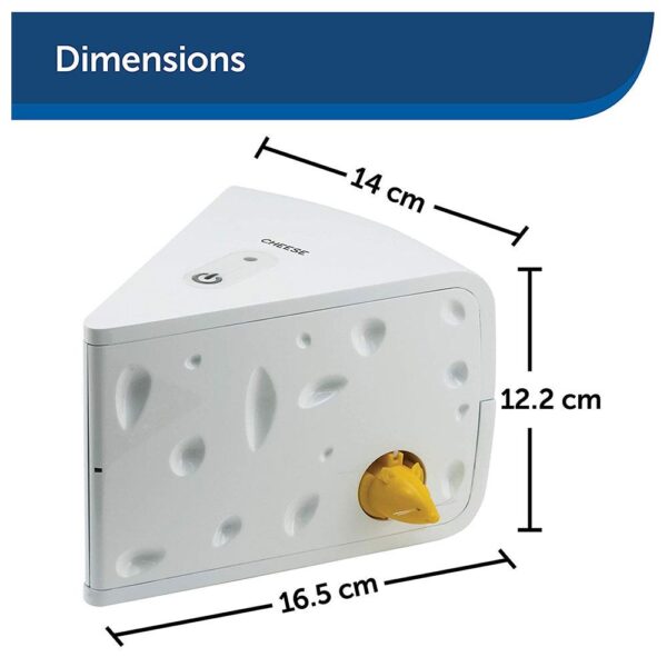 PetSafe Portable Cheese Automatic Cat Teaser Interactive Toys For Cats - White - Image 6