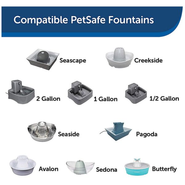 PetSafe Drinkwell Ceramic Fountains Replacement Charcoal Filters For Cats And Dogs (4-Pack) - Image 2