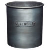KitchenCraft Industrial Kitchen Vintage-Style Metal Utensil Holder 13.5 x 14.5 cm (5.5” x 5.5”) - Grey - Image 2