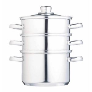 Kitchen Craft 3 Tier Food Steamer Pan/Stock Pot Stainless Steel 16cm