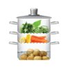 Kitchen Craft 3 Tier Food Steamer Pan/Stock Pot Stainless Steel 16cm - Image 5