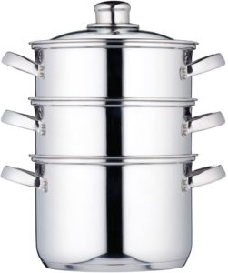 KitchenCraft Stainless Steel Three Tier 18cm Steamer