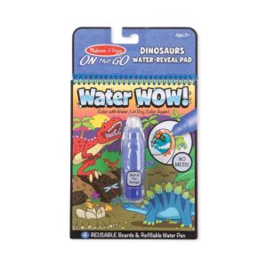 Melissa & Doug On the Go Water Wow! Dinosaurs Water Reveal Pad – No Mess Painting For Kids! – Multicolour