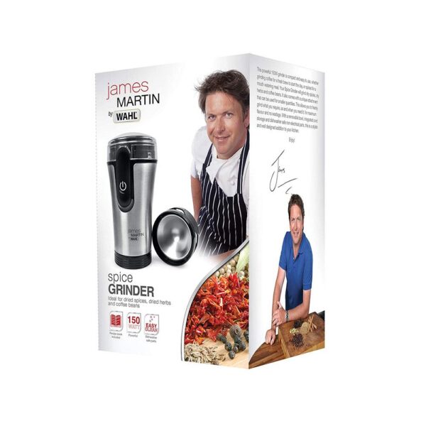 Wahl James Martin Chrome Spice Herbs Nuts Coffee Beans Grinder 150 W - Black / Silver - Image 4