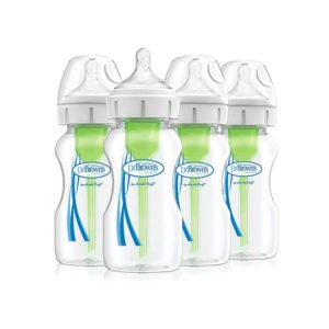 Dr Brown Options + Anti-Colic Baby Bottles 270ml  with Level 1 Teats – Four Pack