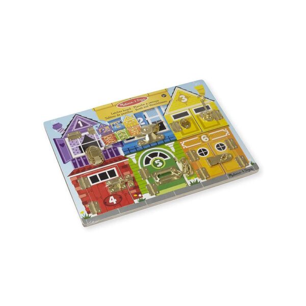 Melissa & Doug Skill Builders Learning Latches Board, Child's Toys - Image 2