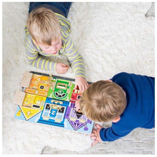 Melissa & Doug Skill Builders Learning Latches Board, Child's Toys - Image 5